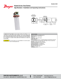 Thumbnail of document Manual - 530 Air Flow Switch